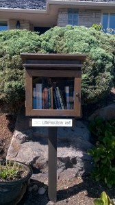 My neighbor put her Free Little Library up recently. 